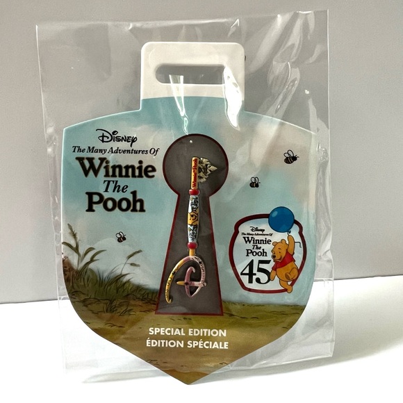 Disney Store The Many Adventures of Winnie the Pooh 45th Anniversary Key Pin - Picture 3 of 4